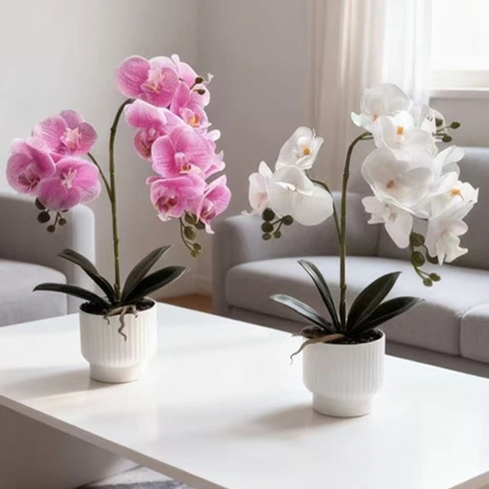 Bonsai Garden Zen - Orquídea Mariposa Artificial Multiflor con Maceta