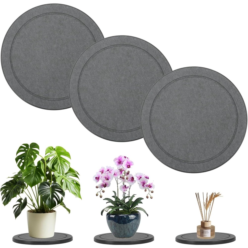 Drip Tray Saucer - Juego de 3 platos para macetas