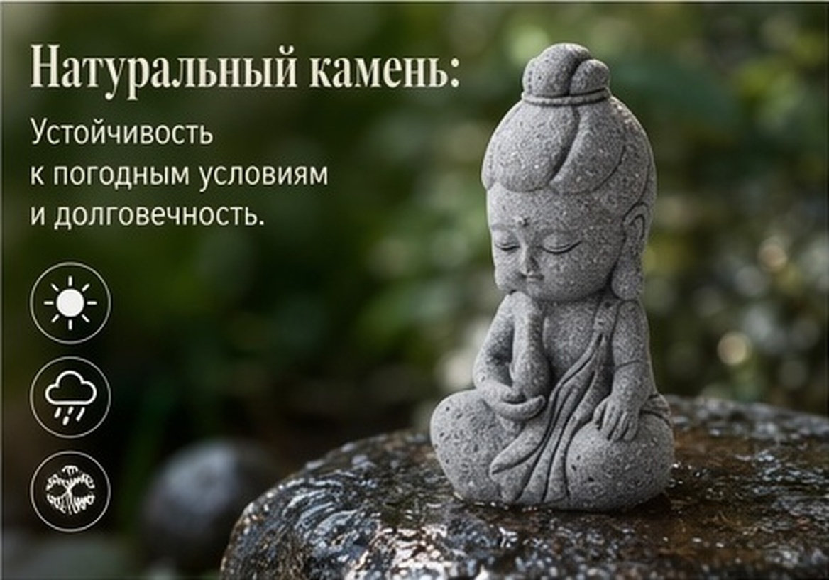 Bonsai Garden Zen - Exquisita Estatua de Buda de Piedra