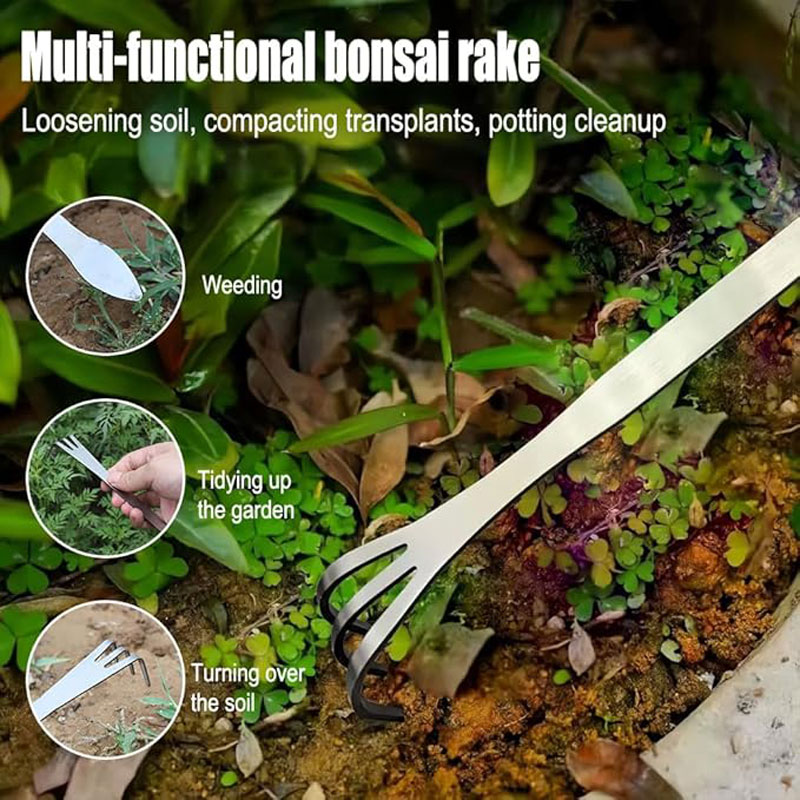 Rastrillo de raíces de acero i - Bonsai Garden Zen reseña y precio