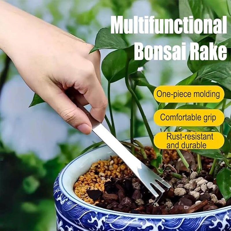 Rastrillo de raíces de acero i - Bonsai Garden Zen reseña y precio