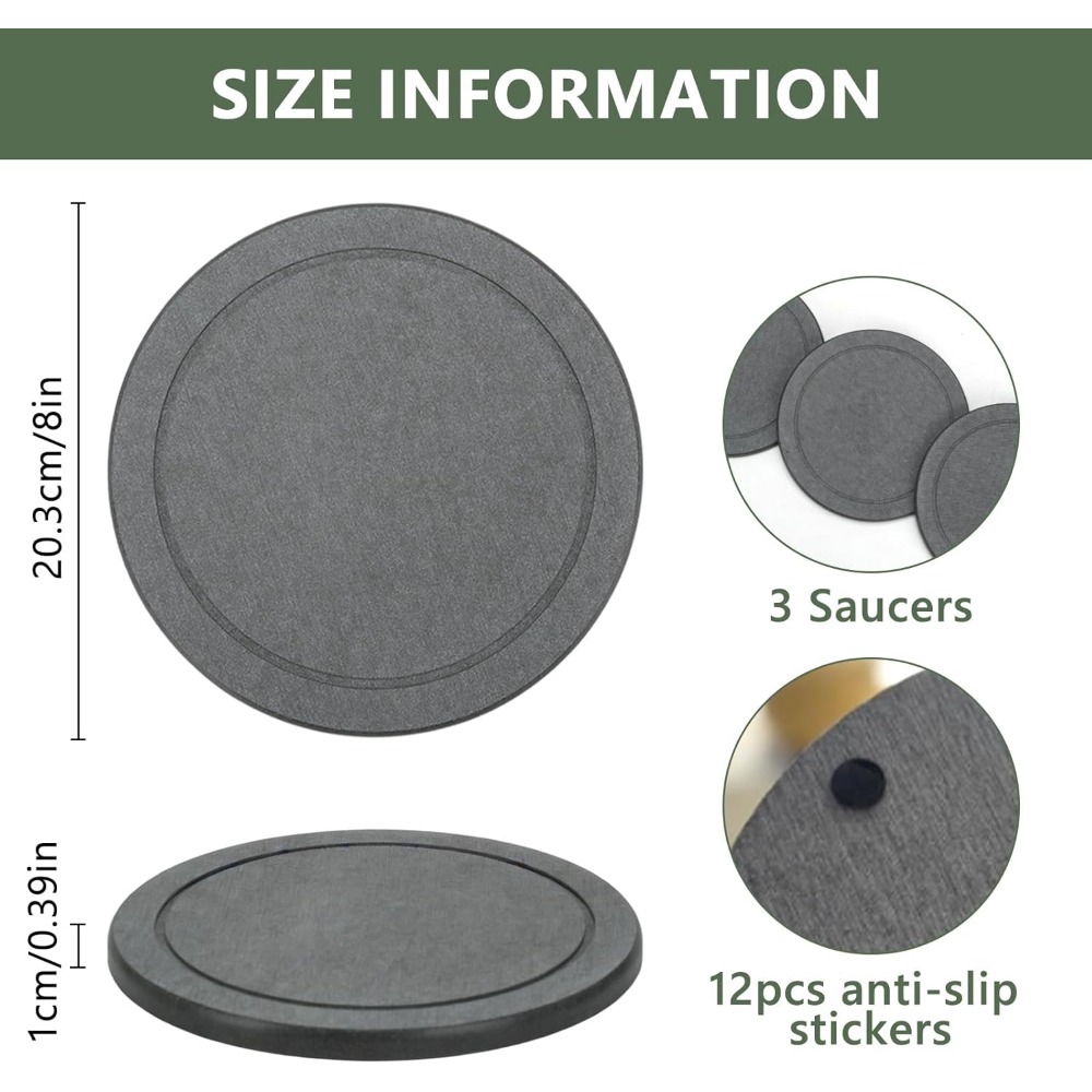 Juego de 3 platos para macetas - Drip Tray Saucer reseña y precio