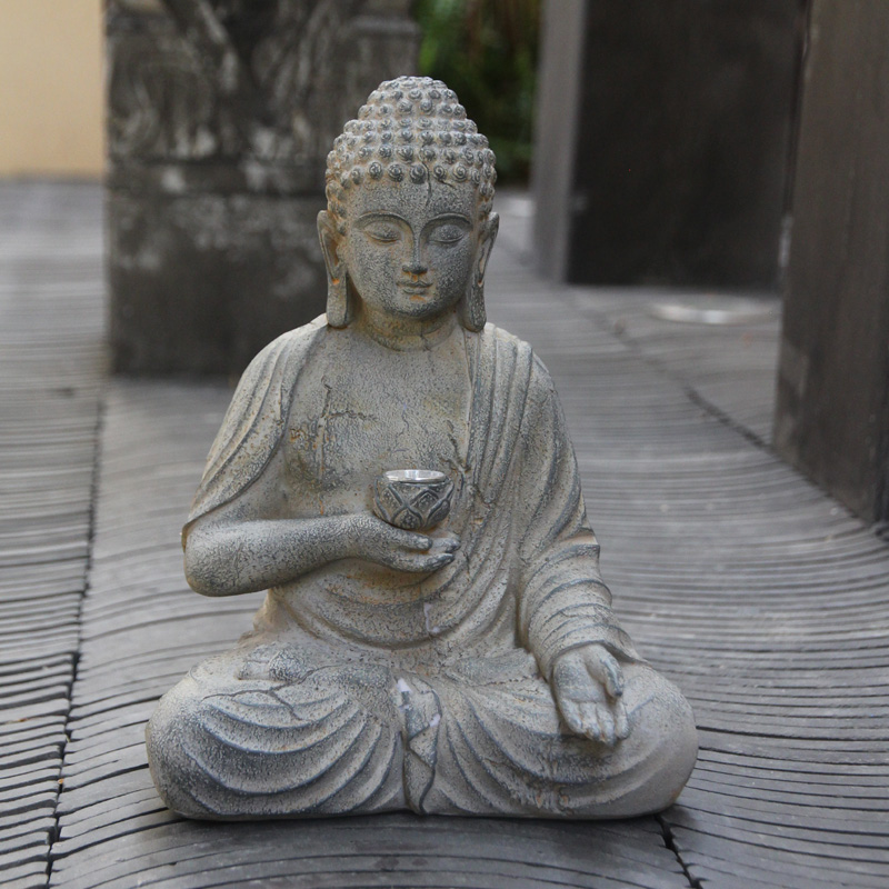Estatua de Buda Solar de resin - Bonsai Garden Zen reseña y precio