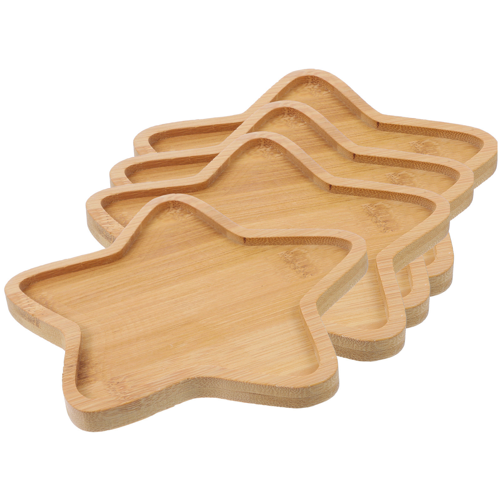 4 piezas de bandejas de bambú  - Drip Tray Saucer reseña y precio