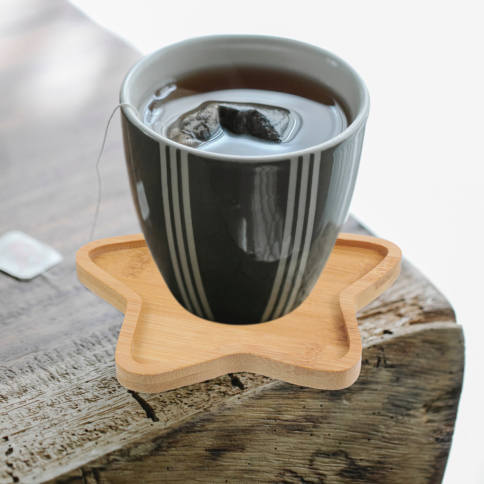 4 piezas de bandejas de bambú  - Drip Tray Saucer reseña y precio