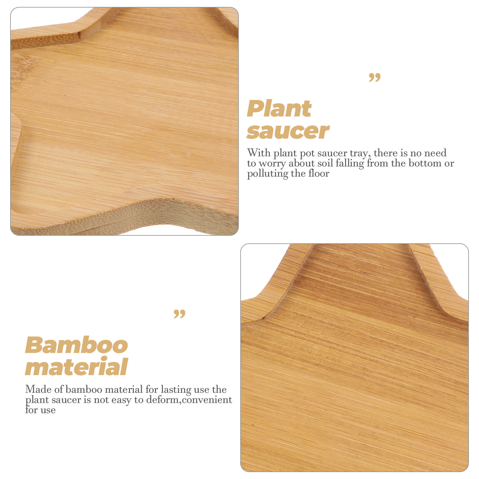 4 piezas de bandejas de bambú  - Drip Tray Saucer reseña y precio