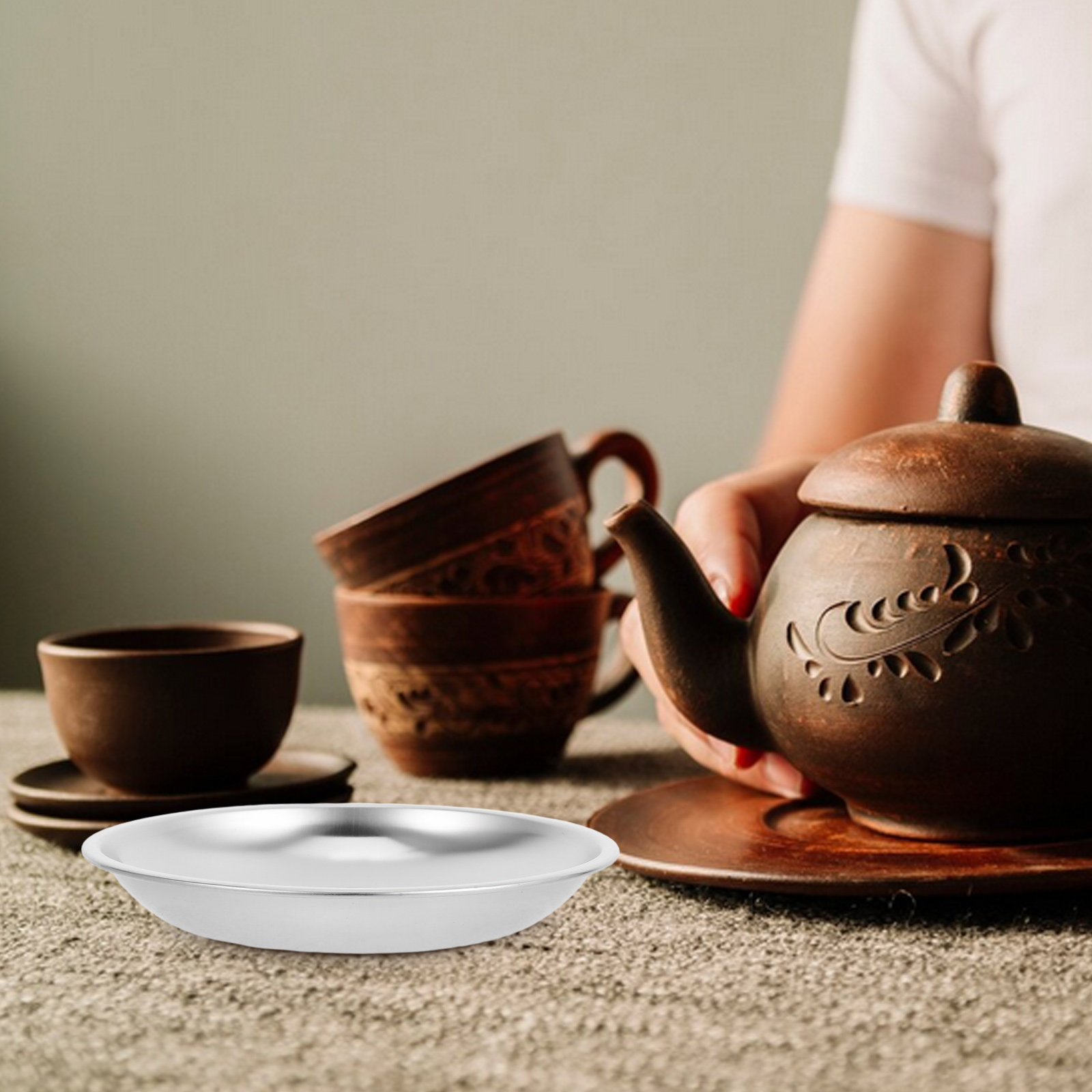 Plato de acero inoxidable para - Drip Tray Saucer reseña y precio